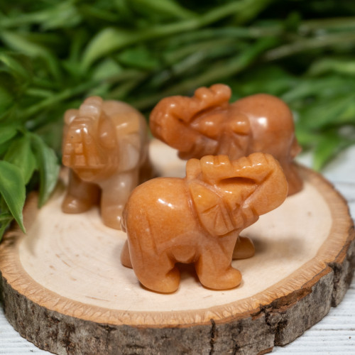 Orange Aventurine Elephant