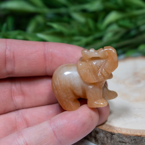 Orange Aventurine Elephant