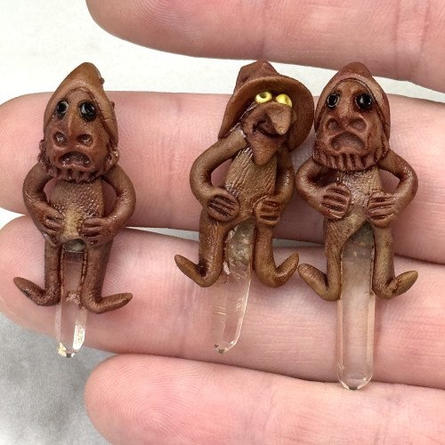 Wooden Troll Holding a Crystal