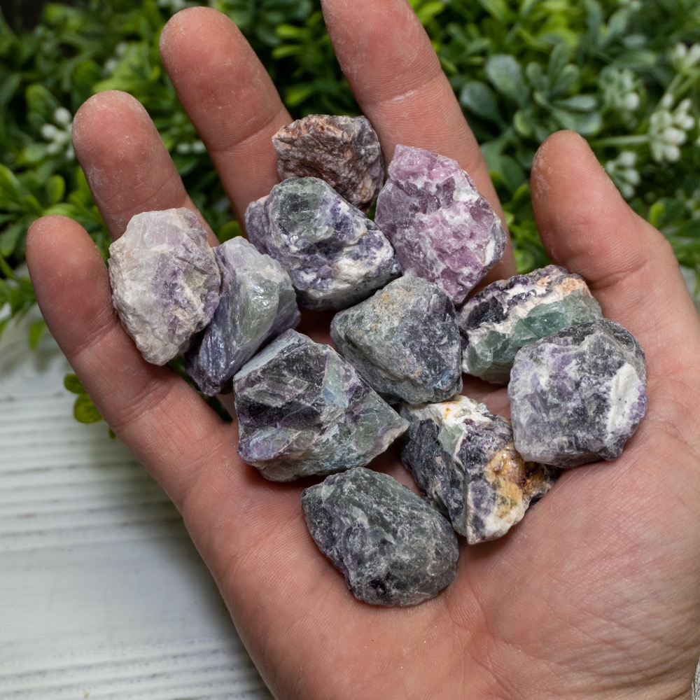 Small Raw Purple and Green Fluorite