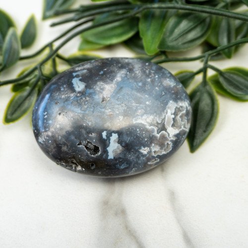 Blue Pacific Agate Palmstone #9