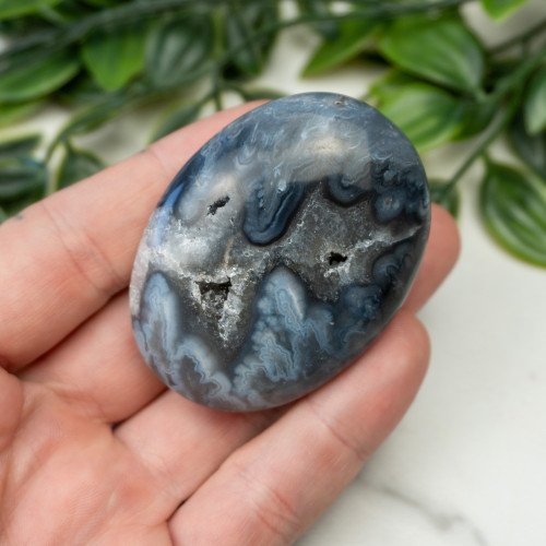 Blue Pacific Agate Palmstone #6