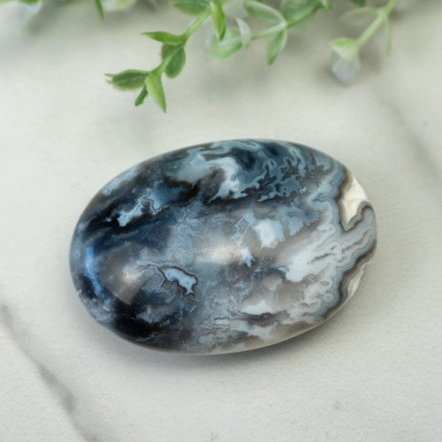 Blue Pacific Agate Palmstone #4