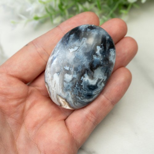 Blue Pacific Agate Palmstone #4
