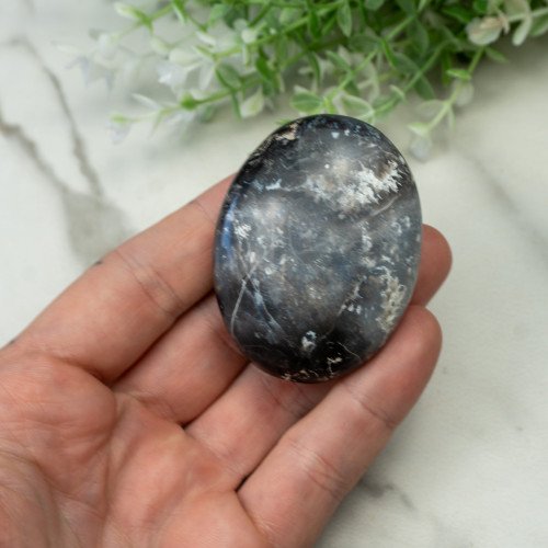 Blue Pacific Agate Palmstone #1