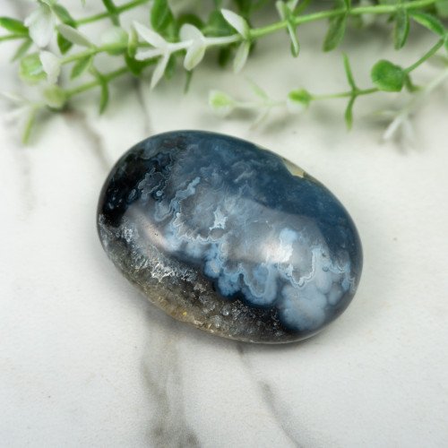 Blue Pacific Agate Palmstone #16