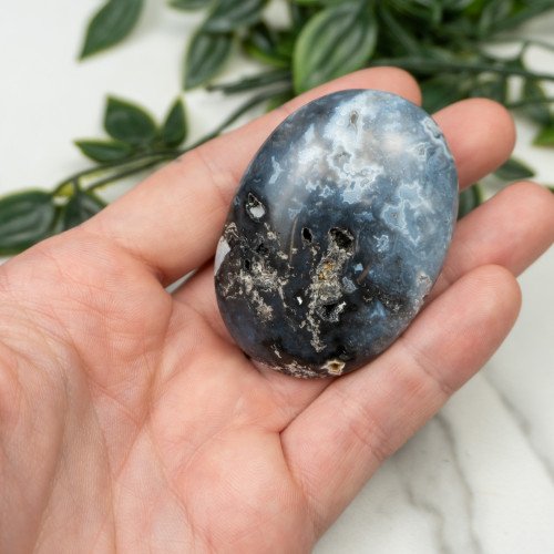 Blue Pacific Agate Palmstone #13