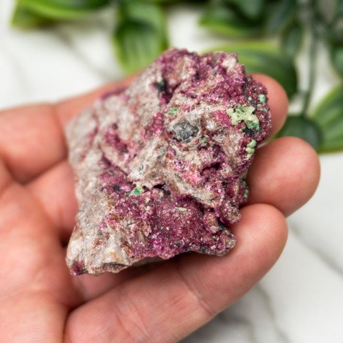 Cobaltoan Calcite with Malachite #10