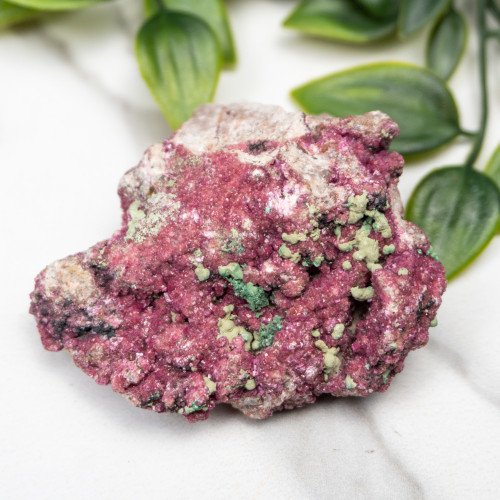 Cobaltoan Calcite with Malachite #10
