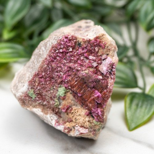 Cobaltoan Calcite with Malachite #8