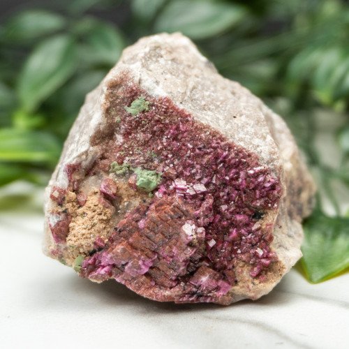 Cobaltoan Calcite with Malachite #8