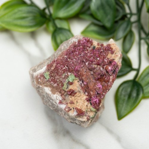 Cobaltoan Calcite with Malachite #8