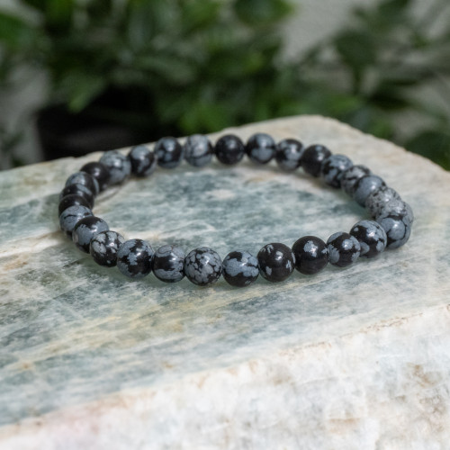 Snowflake Obsidian Bracelet