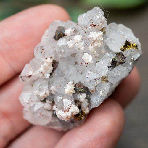 Chalcopyrite on Quartz with Hematite #3