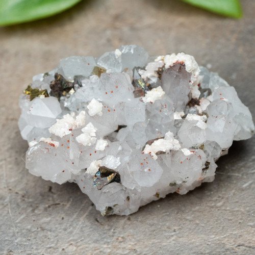 Chalcopyrite on Quartz with Hematite #3