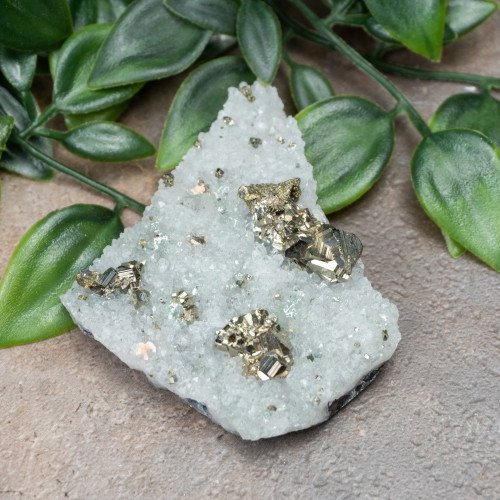 Pyrite on Druzy Quartz #3