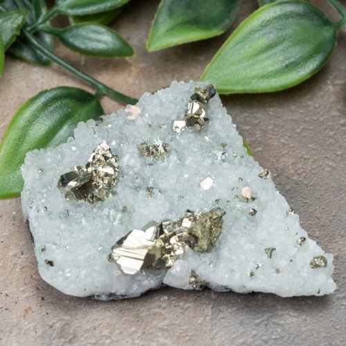 Pyrite on Druzy Quartz #3