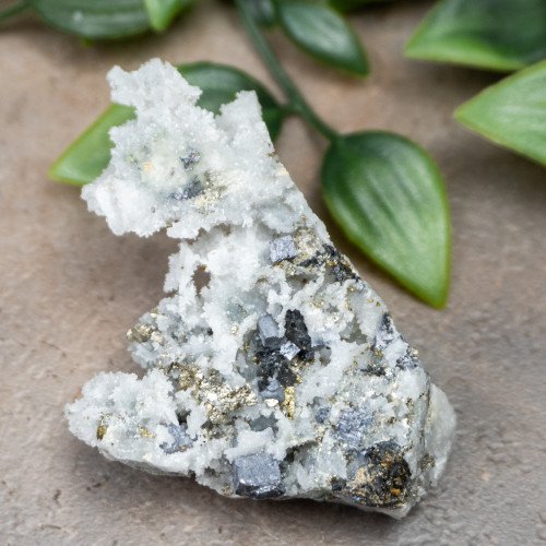 Pyrite on Druzy Quartz #1