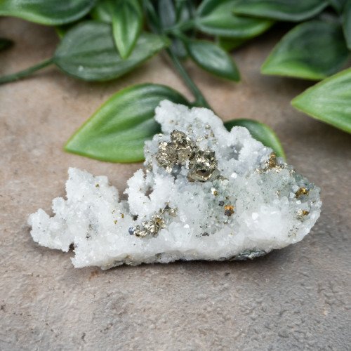 Pyrite on Druzy Quartz #1