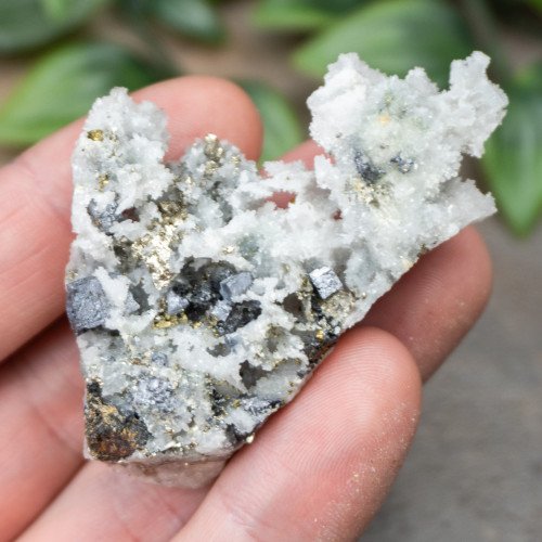Pyrite on Druzy Quartz #1