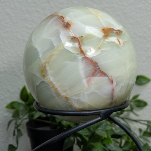 Green Onyx Sphere With Stand
