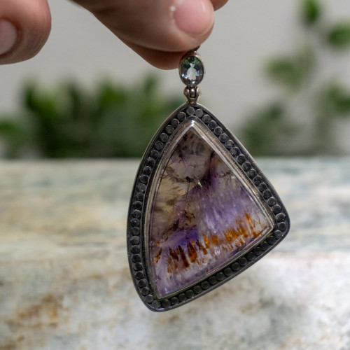 Super 7 Necklace #3 with Aquamarine