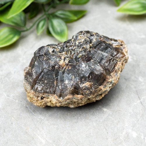 Green Garnet on Black Garnet #7