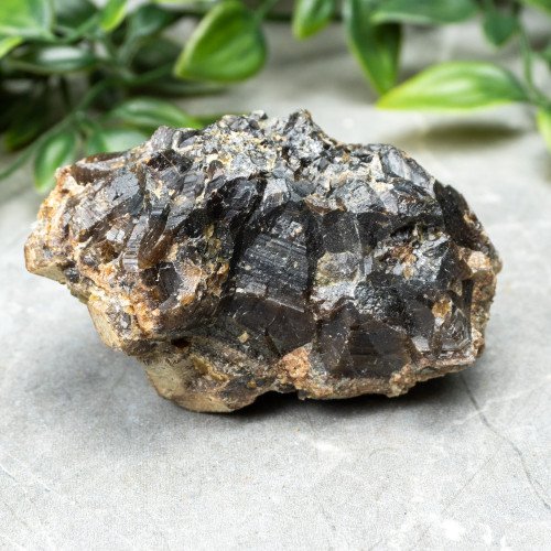 Green Garnet on Black Garnet #7