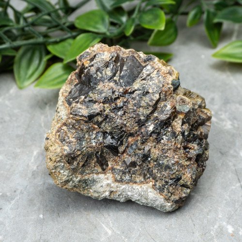 Green Garnet on Black Garnet #3