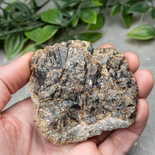 Green Garnet on Black Garnet #3