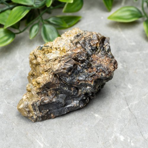 Green Garnet on Black Garnet #2