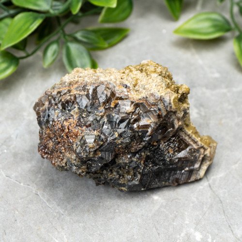 Green Garnet on Black Garnet #2