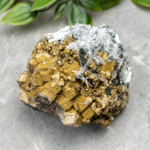 Green Garnet on Black Garnet with UV Reactive Mangano Calcite #1