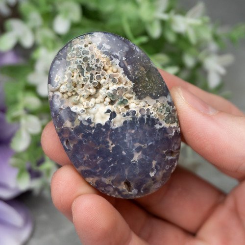 Purple Chalcedony Palmstone #10