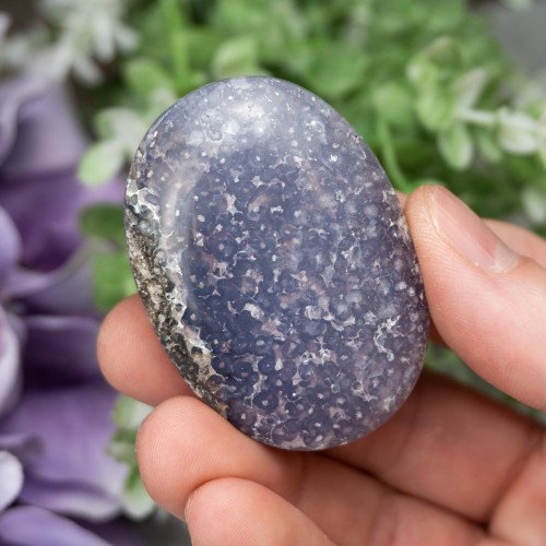 Purple Chalcedony Palmstone #9