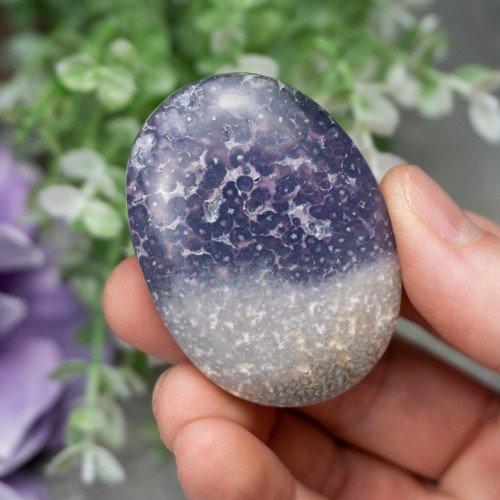 Purple Chalcedony Palmstone #8