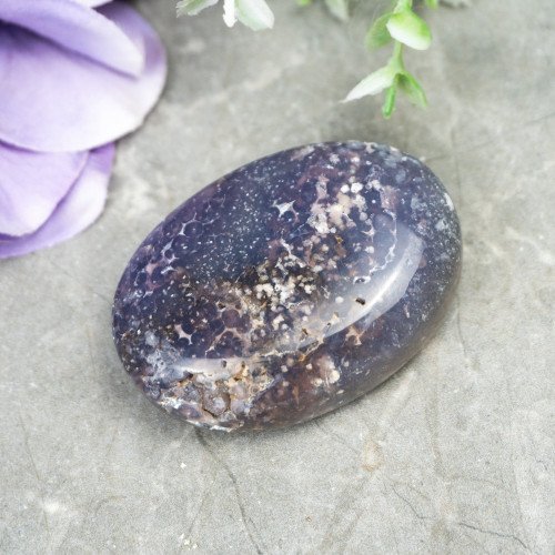 Purple Chalcedony Palmstone #7