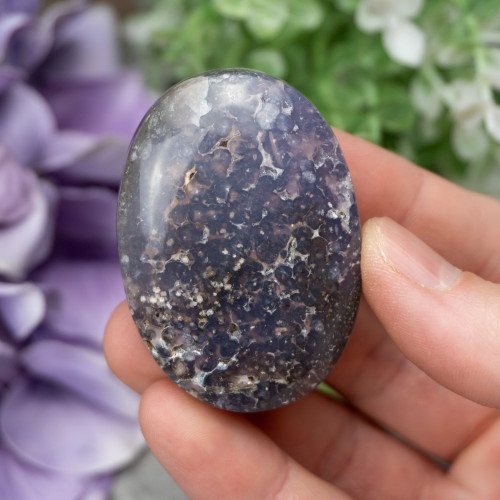 Purple Chalcedony Palmstone #7