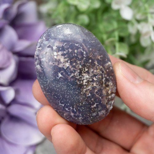 Purple Chalcedony Palmstone #7