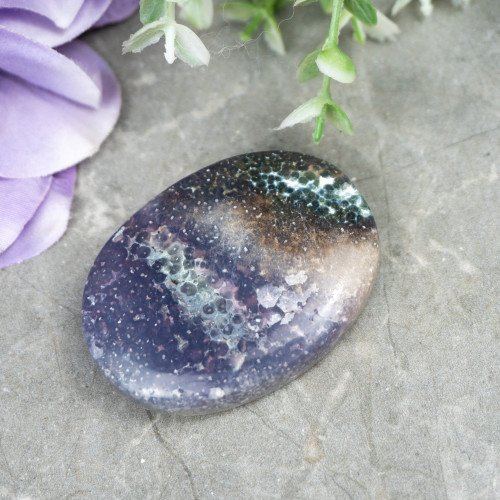 Purple Chalcedony Palmstone #6