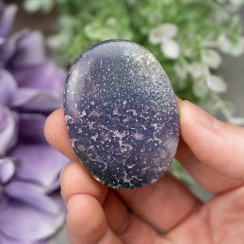 Purple Chalcedony Palmstone #6