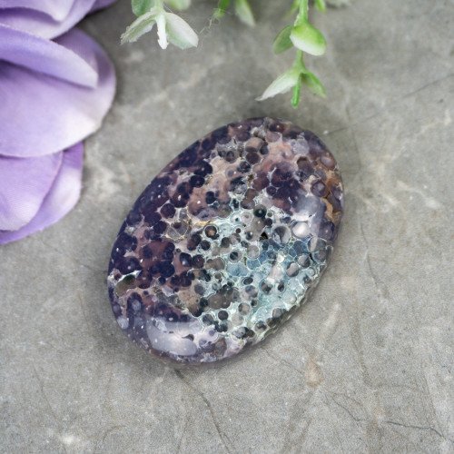 Purple Chalcedony Palmstone #5