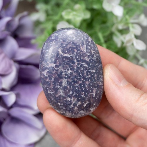 Purple Chalcedony Palmstone #4
