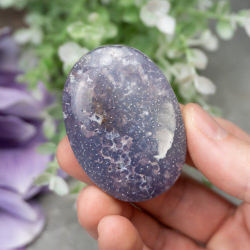 Purple Chalcedony Palmstone #3