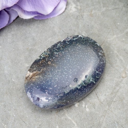 Purple Chalcedony Palmstone #1