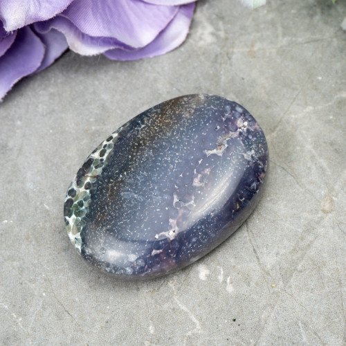 Purple Chalcedony Palmstone #1