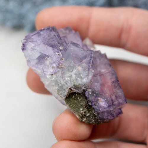 Purple Fluorite with Quartz and Epidote #1