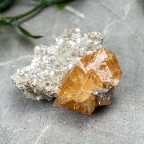 Orange Scheelite on Mica #1
