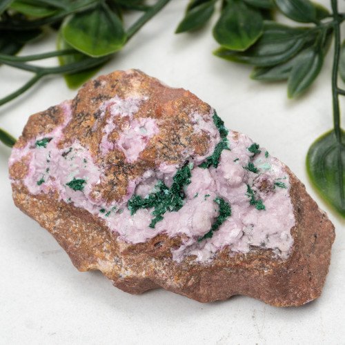 Cobaltoan Calcite with Malachite #2
