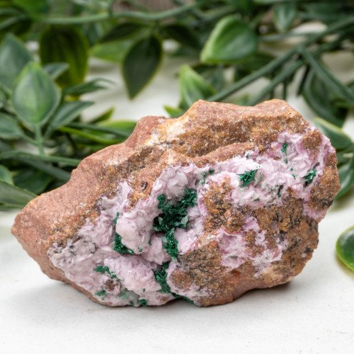 Cobaltoan Calcite with Malachite #2